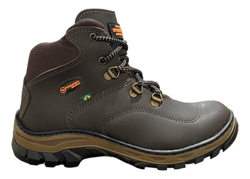 Bota Botina Segurança Bico Pvc Ecosafety Café Ca 17144 