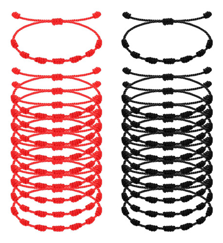 20 Pulseras Rojas De Protección De Buena Suerte, Pulsera De 