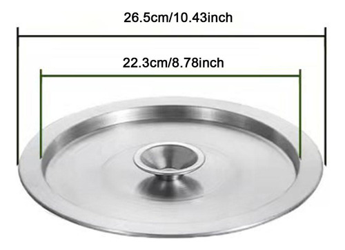 Tapa De Wok De Acero Inoxidable Anti Escaldaduras Para 26 Cm