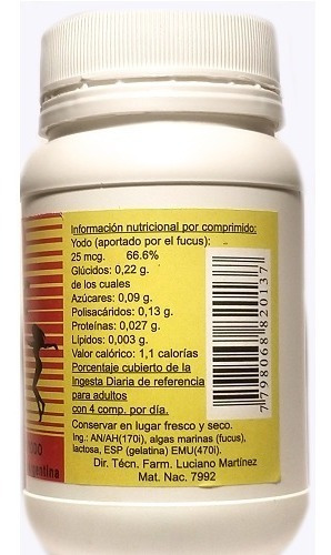 Pastillas Para Adelgazar Reduc 10 Fucus 4 X 100 Comprimidos