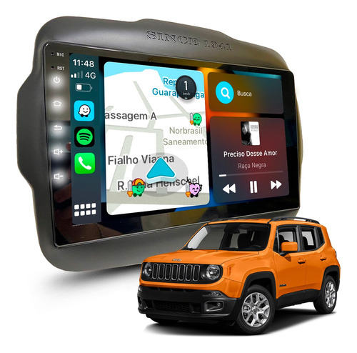 Multimidia Android Carplay 9poleg +  Moldura + Câmera De Ré