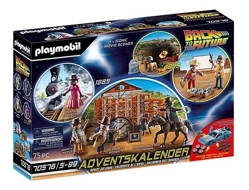 Juego Playmobil Back To The Future ||| Calendario Adviento Cantidad de piezas 75