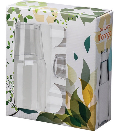 Moringa Transparente Boccati Com 4 Copos Inquebrável