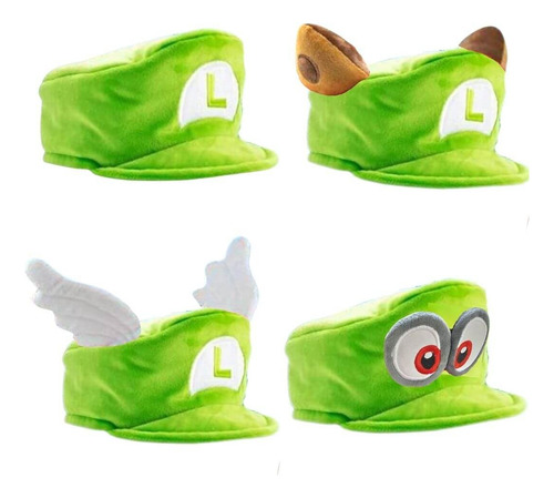 Gorra Luigi Tanooki Importadas Gorro Mario Bros Mapache