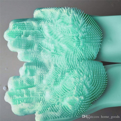 Imagen 4 de 10 de Guantes De Silicona Para Lavar Multiusos Tendencia Mundial