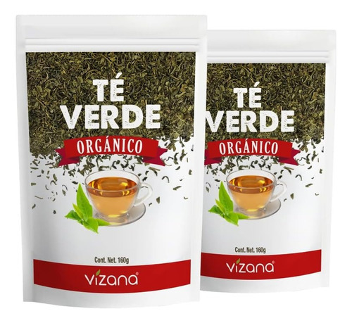 Té Verde Orgánico En Hoja 320g Por Pack (2 Bolsas De 160g)