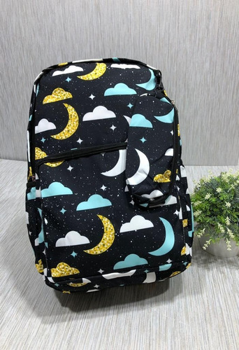 Morral De Lona Impermeable Gatos - Lunas - Helados - Llamas