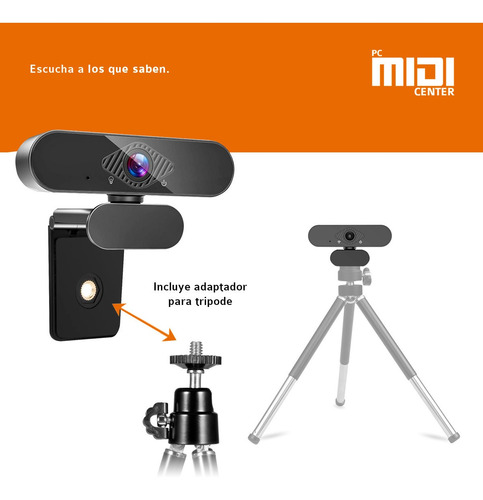 Imagen 3 de 9 de Webcam Full Hd Microfono 1080p Pc Zoom Ausek Wl011