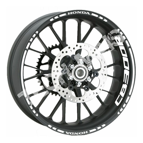 Imagem 1 de 4 de Frisos + Adesivos Internos Refletivo Roda Honda Cb300r 300r