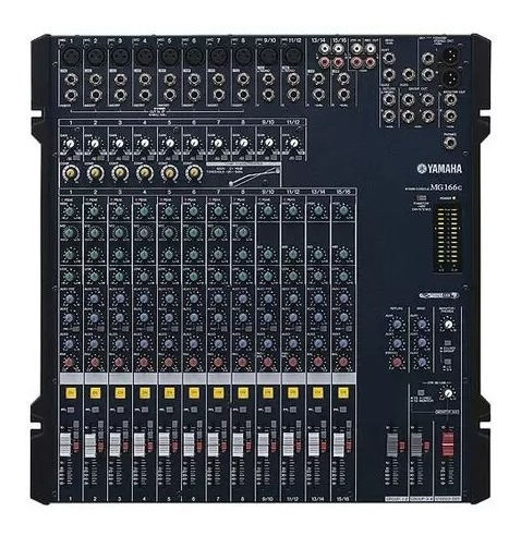 Mesa Som 16 Canais Mixing Console Mg166c Estúdioprofissional