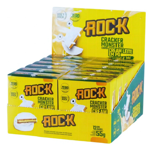 1 Biscoito Rock Cracker Pasta De Amendoim 55g - Leite Em Pó
