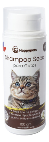 Shampoo Seco Repelente De Pulgas Para Gatos Hipoalergénico