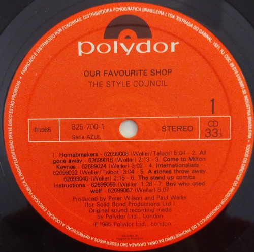 Lp The Style Council - Our Favorite Shop (Usado)