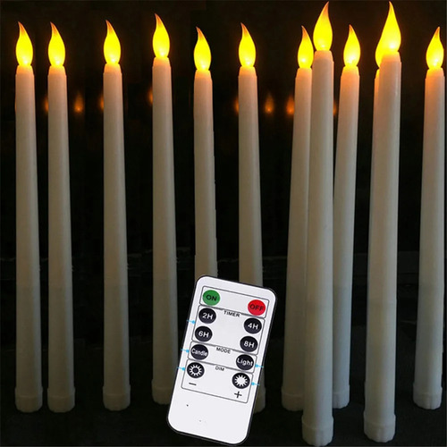 Velas Led Para Decoración De Fiesta De Navidad, 10 Unidades