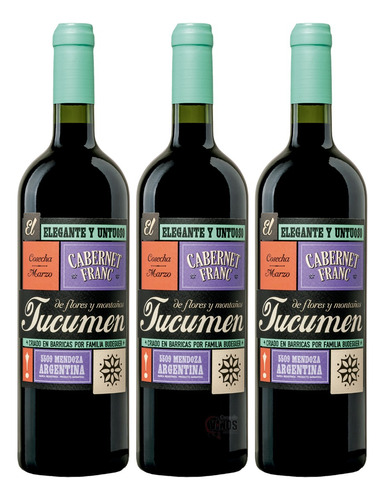 Vino Tucumen Reserva Cabernet Franc Bodega Budeguer Pack X3