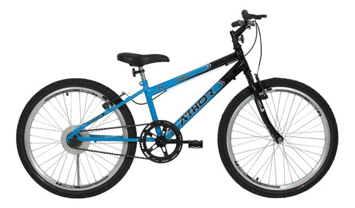 Bicicleta  de passeio Athor Bikes Legacy aro 24 1v freios v-brake câmbios 3 Velocidades y 6 Velocidades cor azul