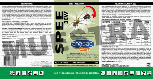 Spee 3 Ew Insecticida Natural Anasac