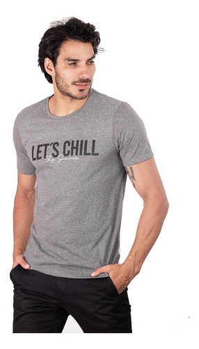 Playera Hombre Estampada Chill Original Moda Para Slim Fit