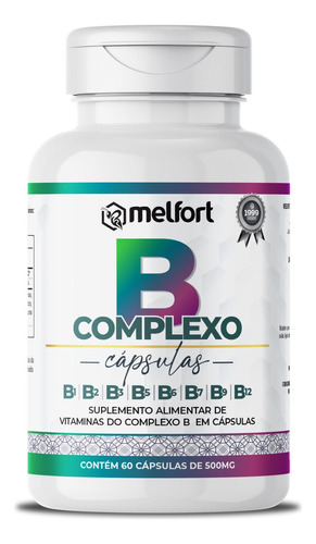 Complexo B 500mg 60cps Melfort Sabor Without Flavor