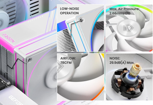 Cpu Cooler Id-cooling Frozn A410 Argb Blanco 220w Tdp ! Blanco