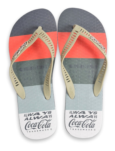 Imagen 3 de 5 de Ojotas Chinela Hombre Coca Cola Bandcode Playa Pileta Verano