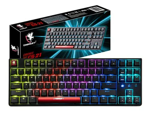 Teclado Mecánico Cs-21 Tkl Rgb Con Switches Cherry Mx Azul