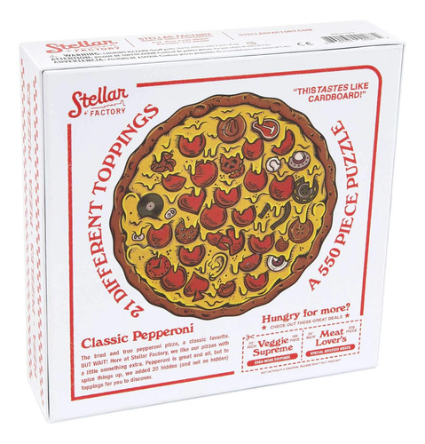 Rompecabezas De Pizza De Fábrica Estelar, Pepperoni, 550 Pie