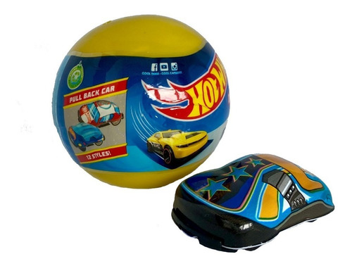 Hot Wheels - Pack X5 Pelotas Surtidas 2 Autos Mini - Hw019