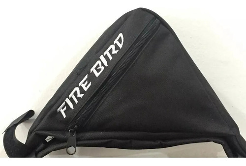 Alforja Bolso Triangular Porta Objetos Bicicleta Color Negro