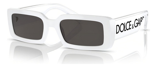 Dolce & Gabbana White Dg6187 331287 53 colores: blanco, color de montura: blanco, color de varilla, blanco, color de lente: gris