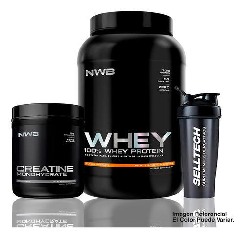 Nwb Proteína Whey Concentrate 3lb Chocolate+creatina 600gr