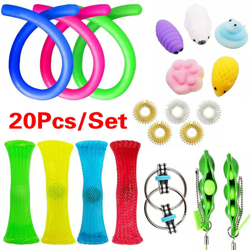 20pcs/set Autismo Alívio Ansiedade Estresse Bolha Fidget Pop