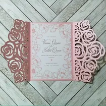 Comprar Invitaciones Caladas Laser X20 Rosas 15 Años Casamiento