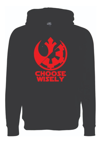 Sudadera Gorro Star Wars Choose Wisely Logo Rebel Imperio 1