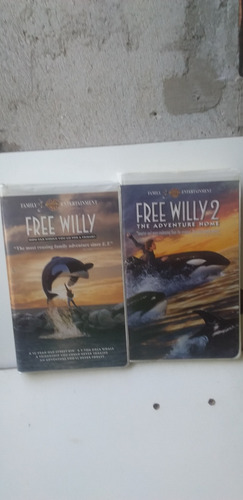 Fita Vhs Free Willy ( Vol.1 E 2 ) Importadas Sem Legenda (Usado)