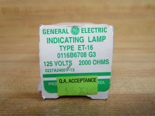 General Electric 0116b6708 G3 Ge Indicating Lamp 0165a78 Yyj