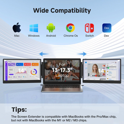 Monitor Portátil De 14 Fhd 1080p Extensor De Pantalla