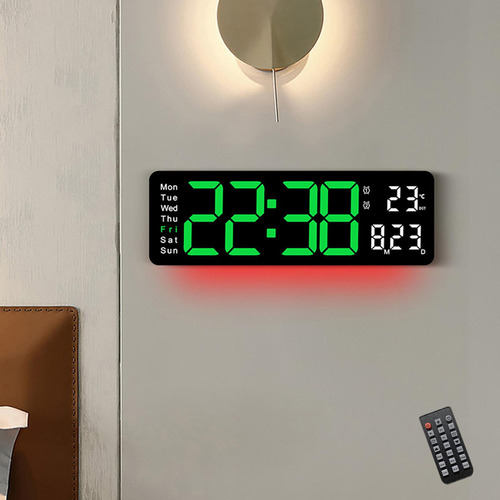 Reloj Digital Reloj De Mesa Brillo Ajustable Mini Verde