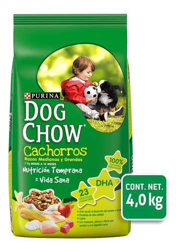 Imagen 1 de 1 de Alimento Perro Croqueta Cachorro 4.0 Kg Dog Chow Purina