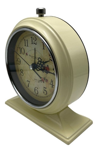 Imagem 2 de 6 de Relógio Despertador De Mesa E Cabeceira Com Alarme Vintage