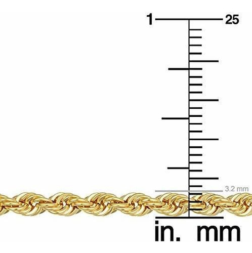 Collar Cadena De Oro Amarillo 10k Para Hombres Y Mujeres