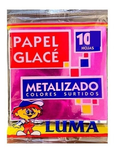 Papel Glace Metalizado Sobre X10 Hojas Luma