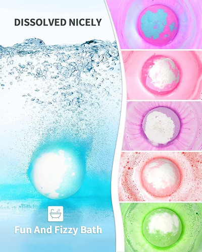 Bombas De Banho Luminosas Com Óleos Essenciais, Presente Rea