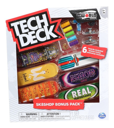 Imagen 4 de 9 de Patineta Skate Miniatura Fingerboard Tech Deck Armable Pack