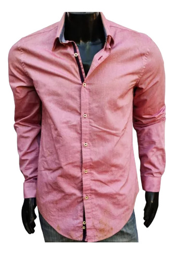 Camisa Zara Talle M Nueva Sin Etiqueta Rosa Oscuro 