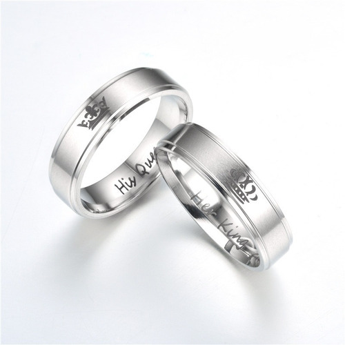Imagen 1 de 5 de Anillos Compromiso Parejas Novios Regalos King Queen