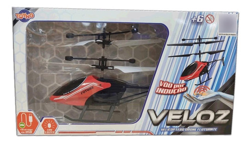 Brinquedo Helicoptero Voador Indução Toyng Vermelho 44032
