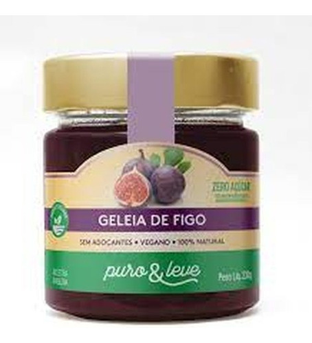 Geleia De Figo Zero Açucar 100% Fruta Vegano 100% Natural