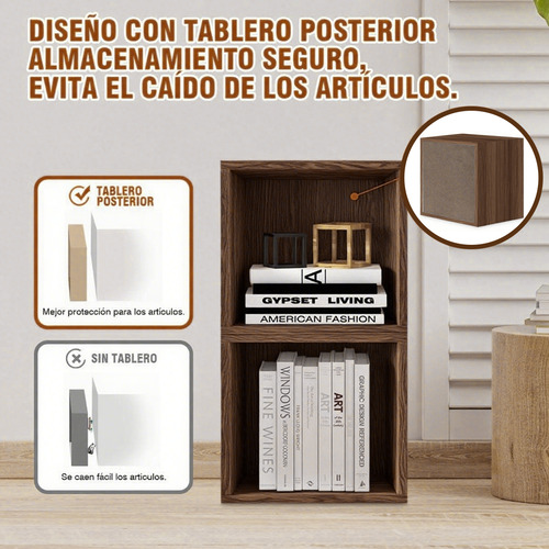 Librero Organizador Cubos Apilables De Madera Multifuncional