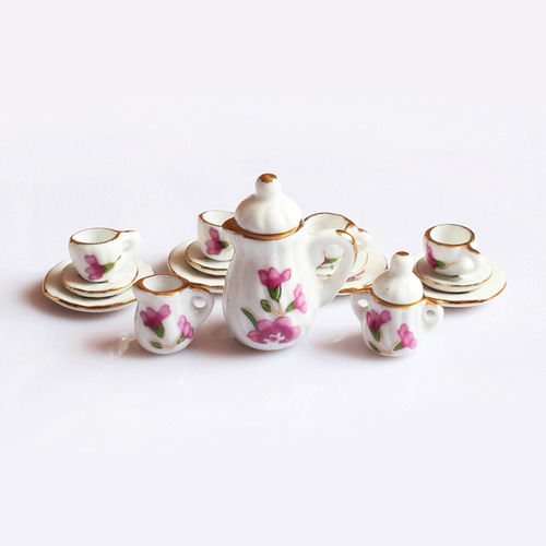 Imagen 3 de 6 de 15 Piezas 1/12 Dollhouse Miniatura Tulipán Comedor Ware